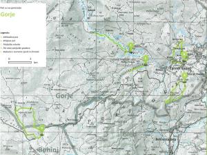 Pohodne in kolesarske poti (vir: Poti za vse generacije, 2012; GURS, 2012; UIRS, 2012; TNP, 2012)